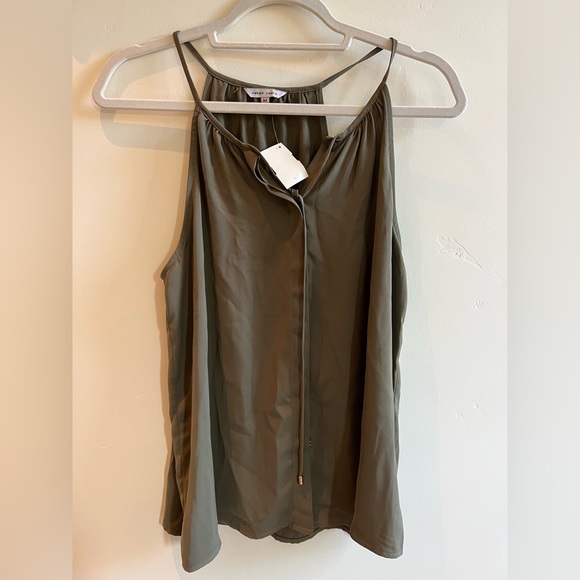 Naked Zebra Tops - Khaki Sleeveless Blouse - NWT